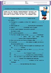 English Worksheet: WORDS AND PHRASES - DRILLING GRAMMAR