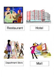 English Worksheet: City Places (set 4)