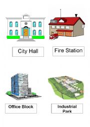 English Worksheet: City Places set 5