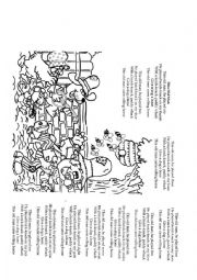 English Worksheet: This old man rhyme song and activities