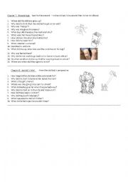 English Worksheet: Butterfly Lion Chapter 7-8