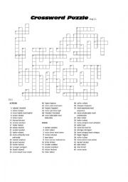 English Worksheet: Adjectives-Comparative and Superlative   Crossword