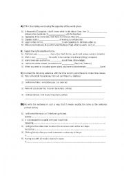 English Worksheet: Affixes and Future Time Clauses. 