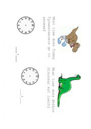 English Worksheet: Dinosaur Time Book