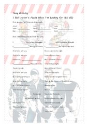 English Worksheet: Song U2