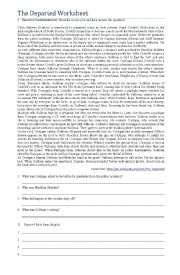 English Worksheet: The Departed Worksheet