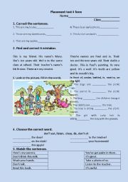English Worksheet: Test 4 form