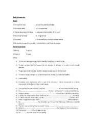 English Worksheet: Body Movement and Facial expressions