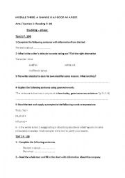 English Worksheet: eating out