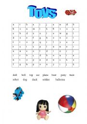 English Worksheet: toys