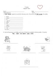 English Worksheet: Regular verbs