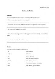 English Worksheet: The Office - Goodbye Toby