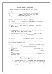 English Worksheet: Present Simple worksheet  