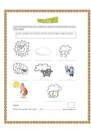 English Worksheet: weather