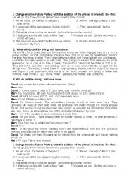 English Worksheet: Future Perfect and progressive