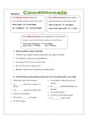 English Worksheet: conditionals