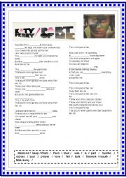 English Worksheet: song