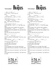 English Worksheet: Hello Goodbye