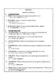 English Worksheet: Figures of speech