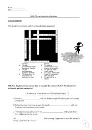English Worksheet: Collocations and Phrasal verbs
