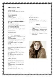 English Worksheet: Present Perfect with Adele: Rumour has it