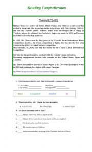 English Worksheet: Reading comprehension