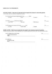 English Worksheet: Simple past- past progressive