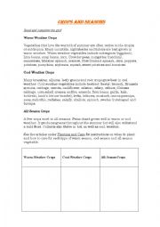English Worksheet: Crops and seasons