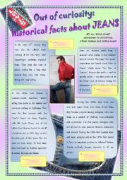 English Worksheet: History of jeans