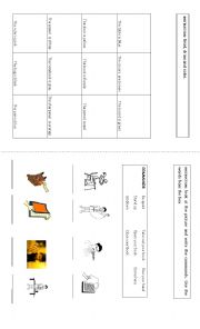 English Worksheet: Classroom objects & commands 