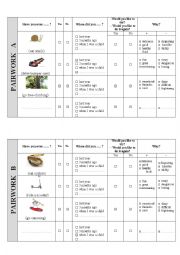 English Worksheet: Pairwork experiences