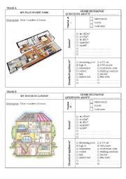 English Worksheet: Home exchange group work