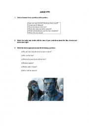 English Worksheet: Avatar - Trailer activity