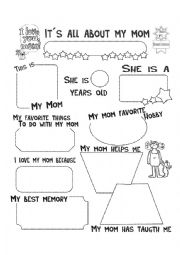 English Worksheet: Its all about MOM