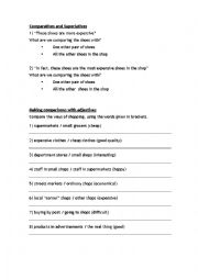 English Worksheet: Comparatives and Superlatives