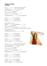 English Worksheet: Marcela Mangabeira - September