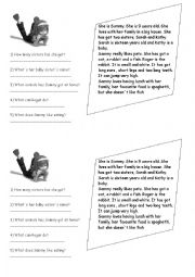 English Worksheet: Readig Comprehension