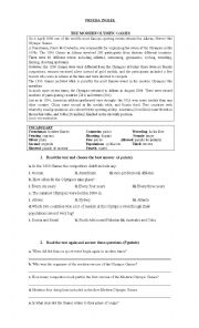 English Worksheet: past continuous test