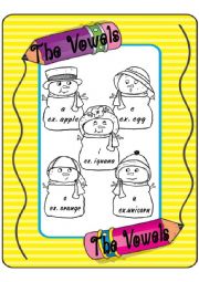 English Worksheet: The Vowels Review