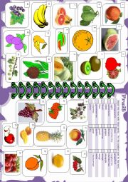 English Worksheet: FRUIT