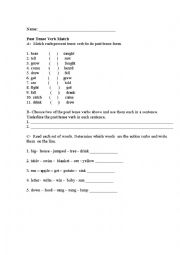 English Worksheet: Simple past tense