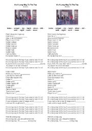 English Worksheet: Its a long way to the top - ACDC