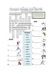 English Worksheet: sports