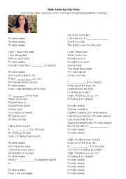 English Worksheet: Wide awake - Katy Perry