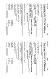 English Worksheet: 9 TH GRADE ENGAGE BOOK UNIT 4 REVIEW