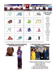 English Worksheet: Britains Got Talent (4)