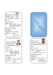 English Worksheet: speed-dating cards