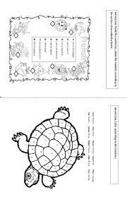 English Worksheet: fruits & colors & numbers