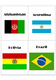 English Worksheet: Flags around the world