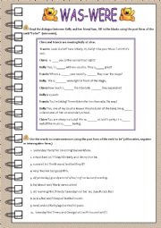 English Worksheet: WAS-WERE